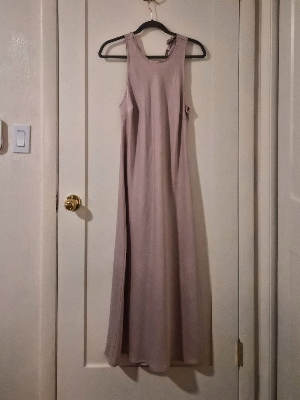 House of Harlow 1960 Dusty Rose Pink Satin Maxi Dress Large